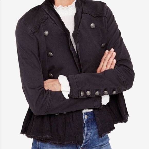 Free People Moto Denim Jacket - Picture 1 of 12